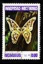 07.24.2019 Divnoe Stavropol Territory Russia Postage stamp Nicaragua 1983 year Series Night butterflies mariposas nocturnas Royalty Free Stock Photo