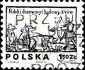 02.11.2020 Divnoe Stavropol Territory Russia the Postage Stamp Poland 1974 Wood Carvings Designs from 16th century woodcuts Poland Royalty Free Stock Photo