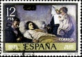 02 10 2020 Divnoe Stavropol Territory Russia Postage Stamp Spain 1978 Paintings - Pablo Ruiz Picasso Painting Science and Mercy
