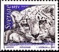 02 11 2020 Divnoe Stavropol Territory Russia postage stamp Sweden 1997 The Animals in the Nordic Ark Snow Leopard Panthera uncia