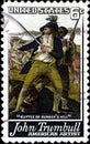 02 11 2020 Divnoe Stavropol Territory Russia the postage stamp USA 1968 John Trumbull American artist Detail of The Battle of