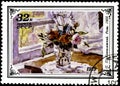 11 14 2019 Divnoe Stavropol Territory Russia postage stamp USSR 1979 P.P. Konchalovsky Roses 1955 a painting reproduction