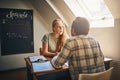 Divorce, anger and argue with a couple in a restaurant, fighting about cheating or infidelity in a toxic relationship Royalty Free Stock Photo