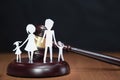 Divorce and children. Children section by court. Divorce family. Royalty Free Stock Photo