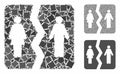 Divorce Mosaic Icon of Humpy Pieces Royalty Free Stock Photo