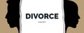 Divorce Concept, Divorced Couple Metaphor, Relationship Breakup