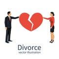 Divorce concept vector