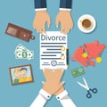 Divorce concept vector