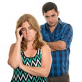 Divorce, Conflicts in marriage - Sad hispanic couple Royalty Free Stock Photo