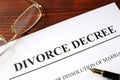 Divorce decree form Royalty Free Stock Photo