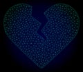 Divorce Heart Polygonal Frame Vector Mesh Illustration