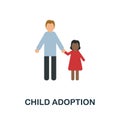 Divorce icon. Flat sign element from child adoption collection. Creative Divorce icon for web design, templates