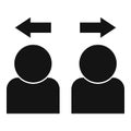 Divorce intervention icon, simple style