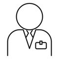 Divorce lawyer icon, outline style