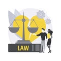 Divorce lawyer service abstract concept vector illustration. Royalty Free Stock Photo