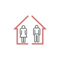 Divorce line icon. Vector signs for web graphics