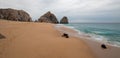 Divorce and Lovers Beach on the Pacific side of Lands End in Cabo San Lucas in Baja California Mexico Royalty Free Stock Photo