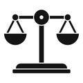 Divorce mediation balance icon, simple style