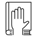 Divorce oath icon, outline style