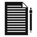 Divorce petition icon, simple style