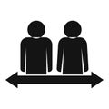 Divorce separation icon, simple style