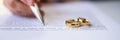 Divorce Settlement With Rings. Parties Agree Royalty Free Stock Photo