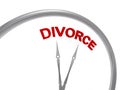 Divorce word on clock