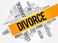 Divorce word cloud collage Royalty Free Stock Photo