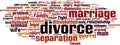 Divorce word cloud Royalty Free Stock Photo