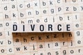 Divorce word concept
