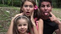 Divorced Father And Daughters Acting Silly