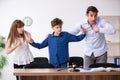 Divorcing family trying to divide child custody Royalty Free Stock Photo