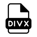 Divx file format video icons. web files label icon. Vector illustration