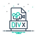 Mix icon for Divx, application and download Royalty Free Stock Photo