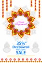 Festival Sale Template Design on Floral Background