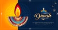 Deepawali Greetings Banner Royalty Free Stock Photo