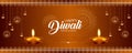 Deepawali Greetings Banner Royalty Free Stock Photo