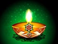 Diwali Background with artistic deepak Royalty Free Stock Photo