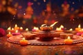 Diwali background poster featuring cultural