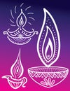Diwali candle light Royalty Free Stock Photo