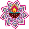 Diwali candle light Royalty Free Stock Photo