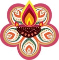 Diwali candle light Royalty Free Stock Photo