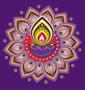 Diwali candle light Royalty Free Stock Photo