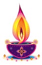 Diwali candle light Royalty Free Stock Photo