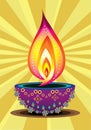 Diwali candle light