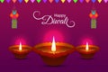 Diwali decorated greeting background for websites and social media