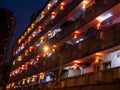 Diwali decorative lamps/Akash Kandil/Lantern lights hanging outside traditional indian home/chawl