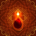 Diwali, Deepavali Hindu festival. 7 November. Diya lamp. Traditional ornament background
