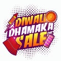 Diwali Dhamaka Sale Poster, Banner or Flyer design. Royalty Free Stock Photo
