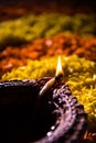 Diwali diya or auspecious oil lamp made up of teracotta